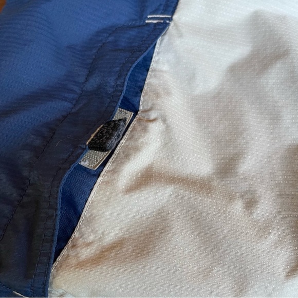 Columbia Women’s Packable hooded Windbreaker Jacket size XL EUC blue and stone - Picture 4 of 10